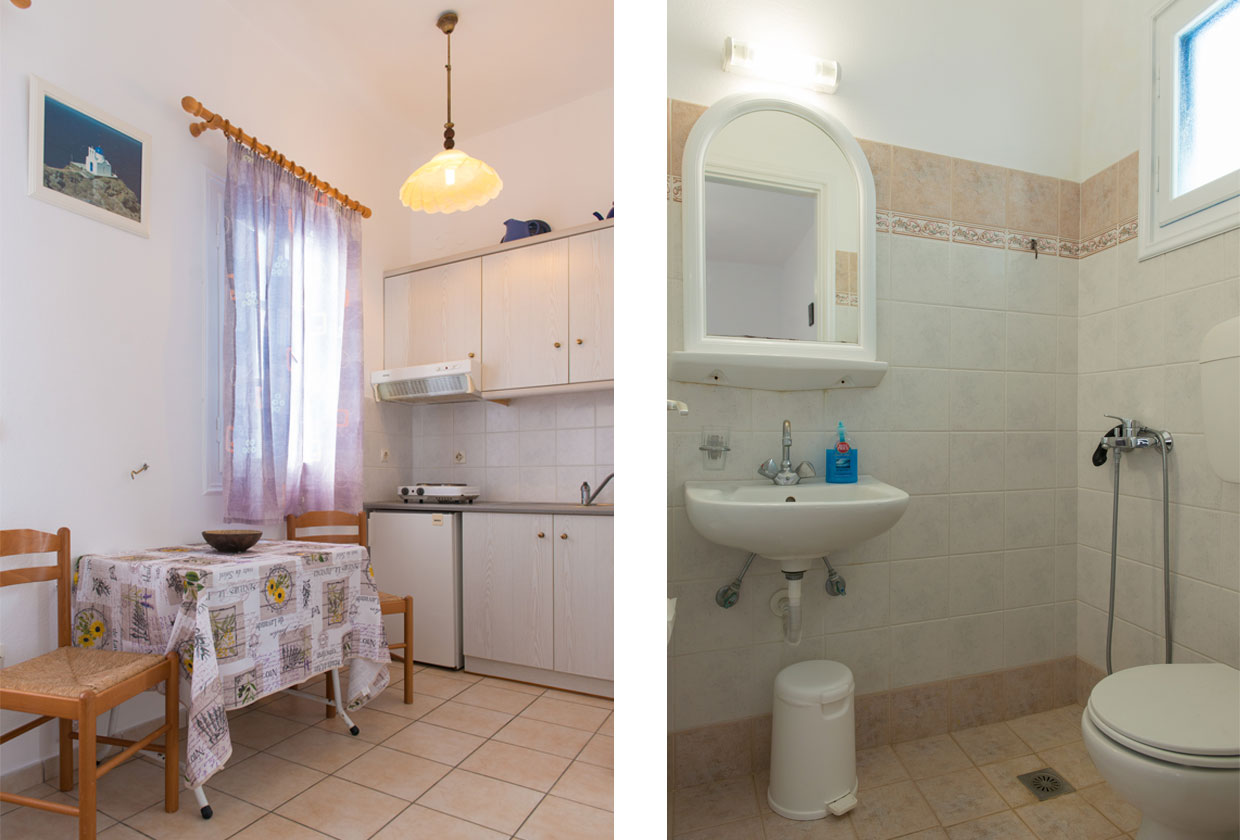 Μονόχωρη γκαρσονιέρα με θέα θάλασσα στο Βαθύ Σίφνου